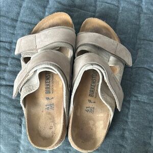 Birkenstock Taupe Slide Sandals